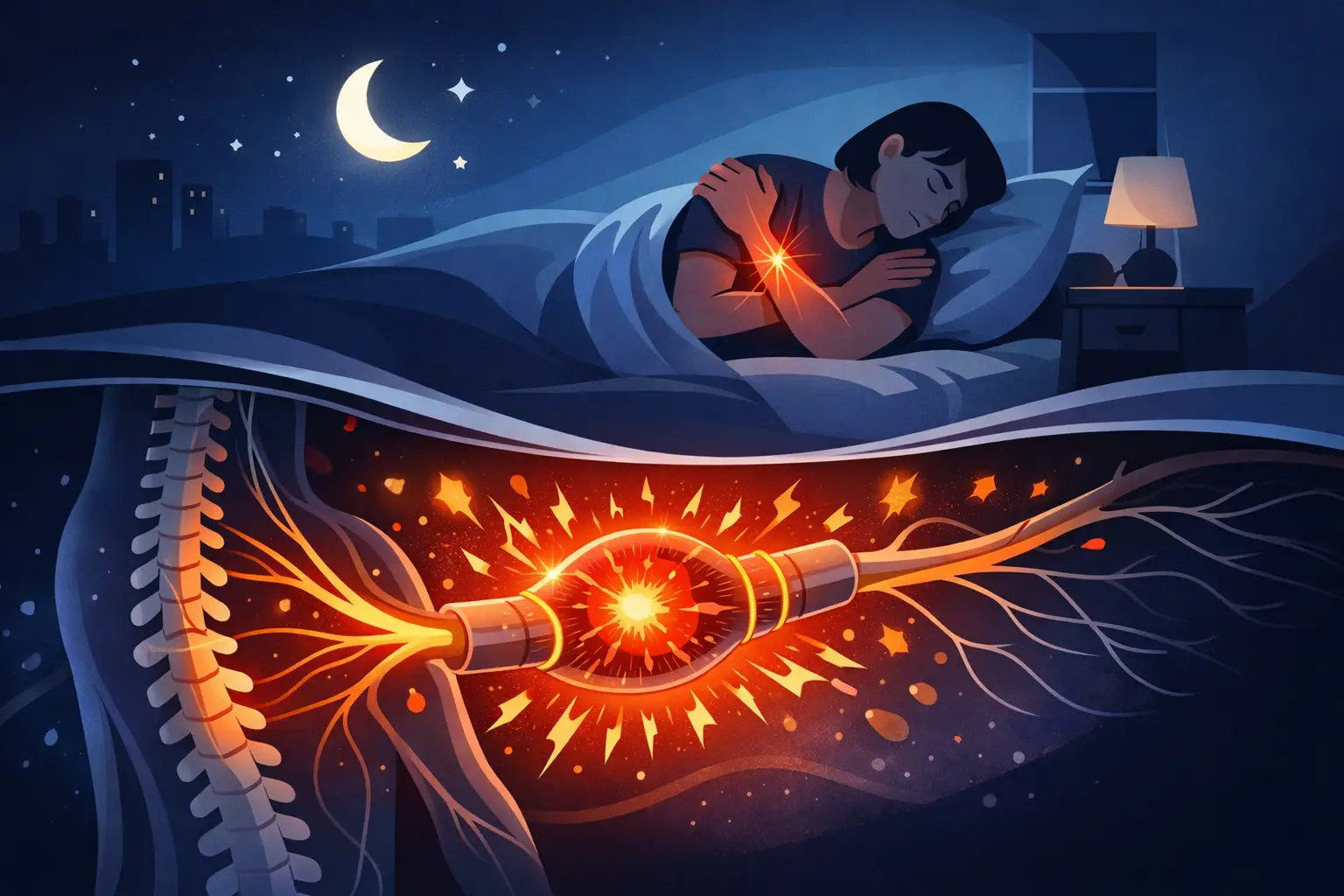 Looking Beneath the Surface --- Why Inflammation Can Make Nerve Pain Feel Stronger at Night